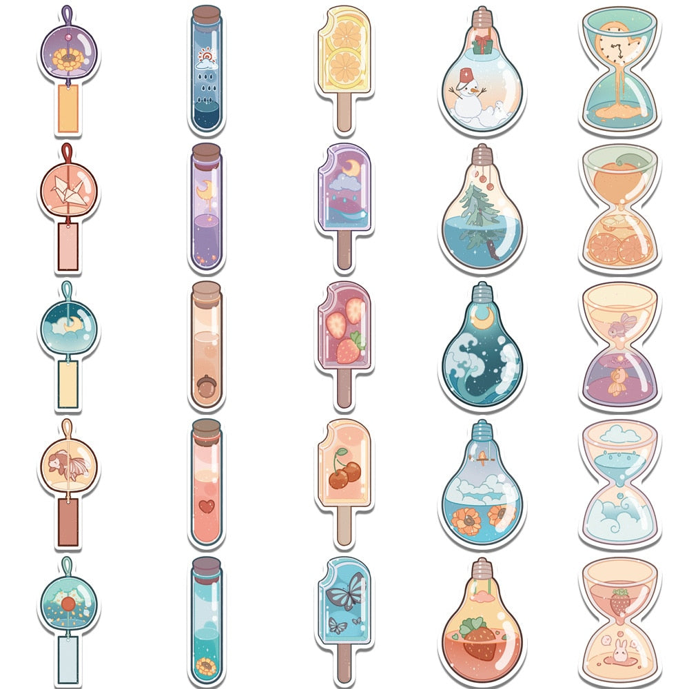 Dreamy Cute Jelly Stickers- 50ct