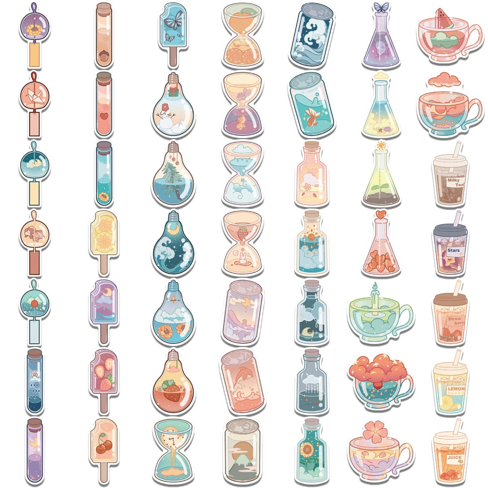 Dreamy Cute Jelly Stickers- 50ct