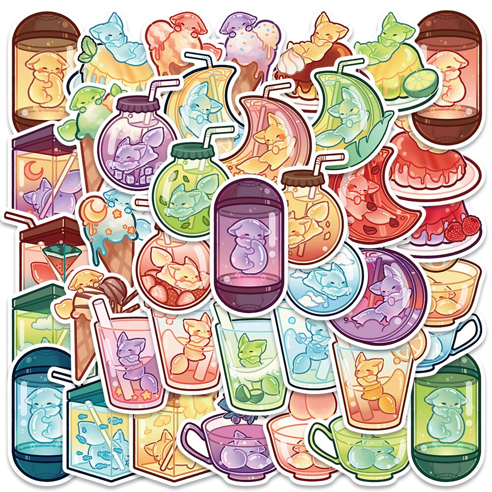 Jelly Fox Stickers- 40ct