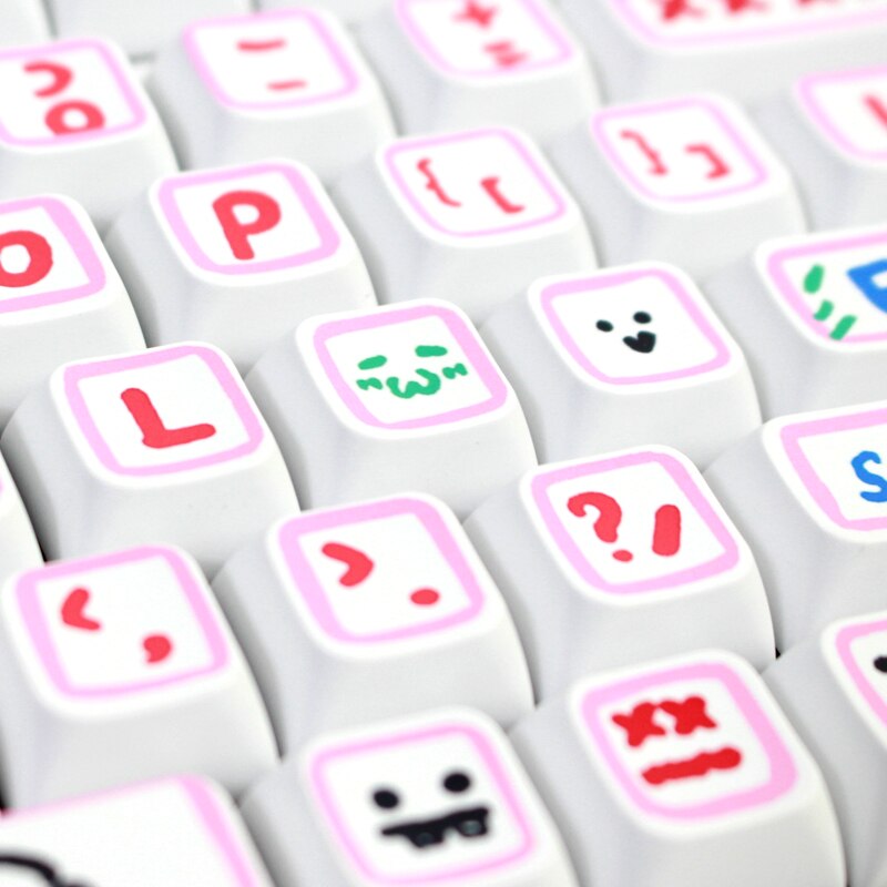 Cute Pink Marker Keycap Set