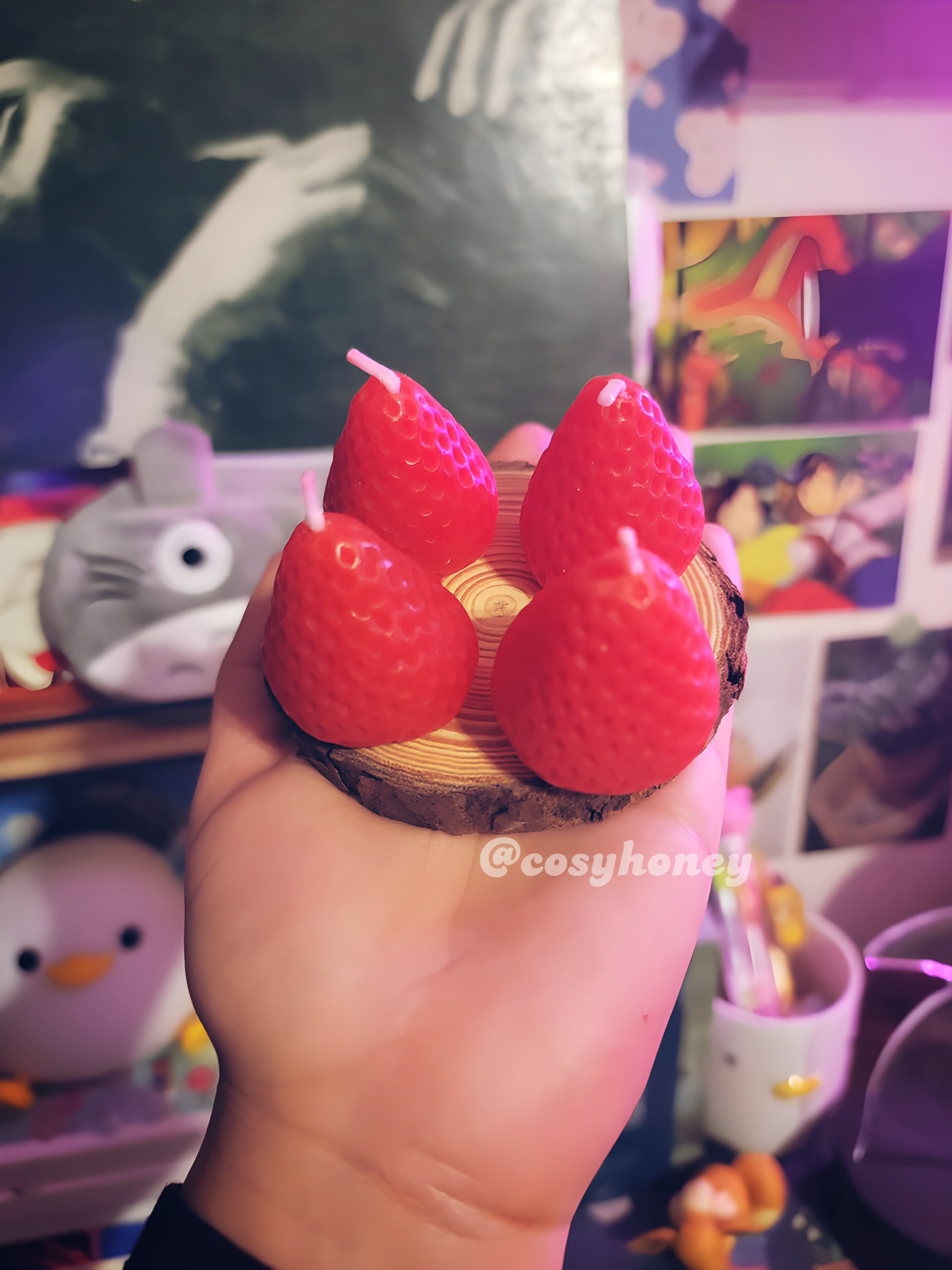 Mini Strawberry Candles