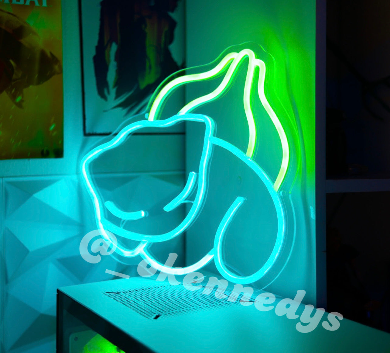 Sleeping Bulbasaur Neon Light