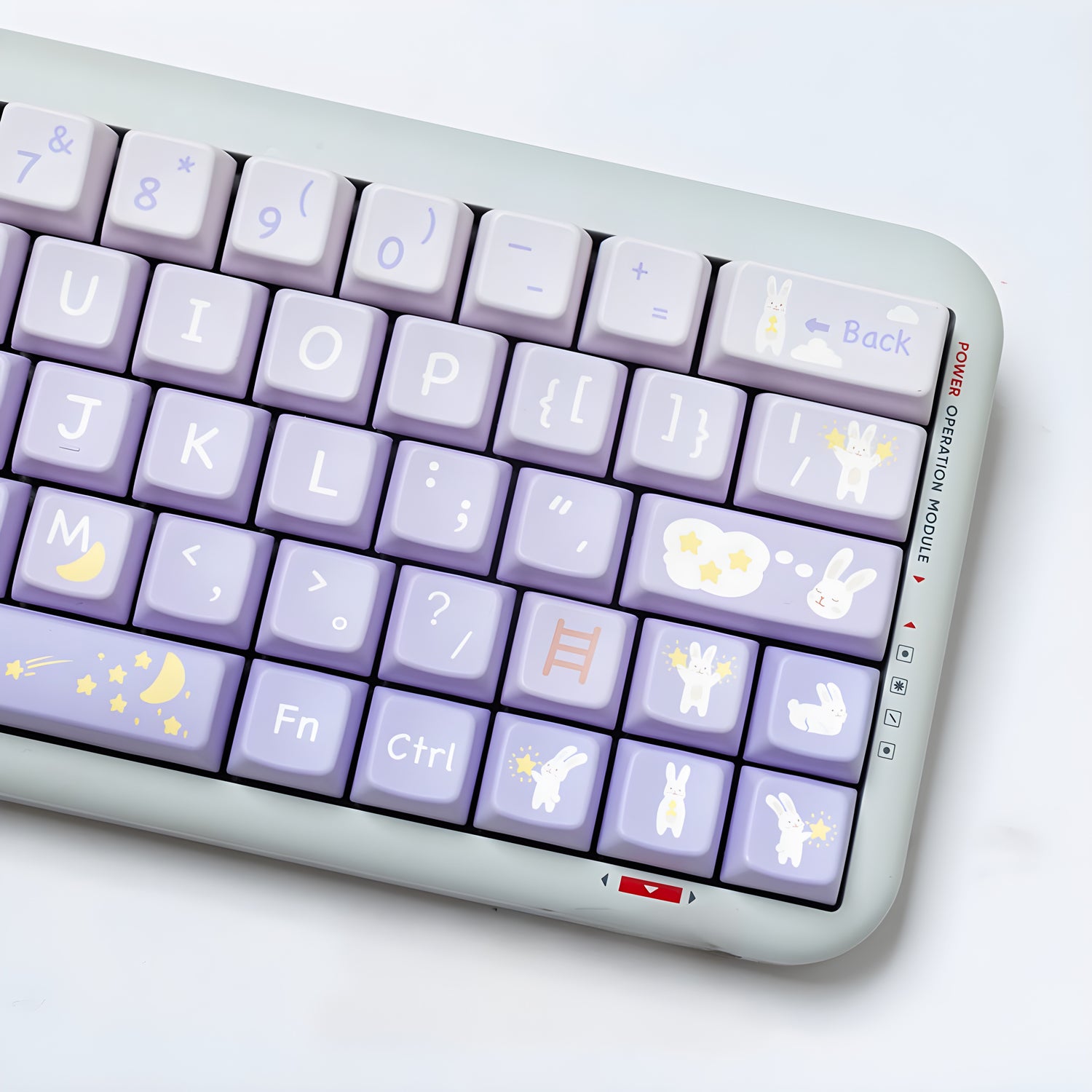 Taro Star Bunny Keycap Set