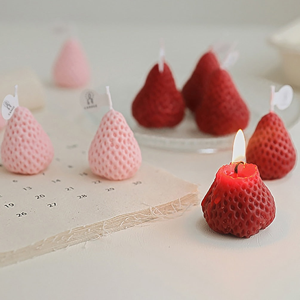 Mini Strawberry Candles