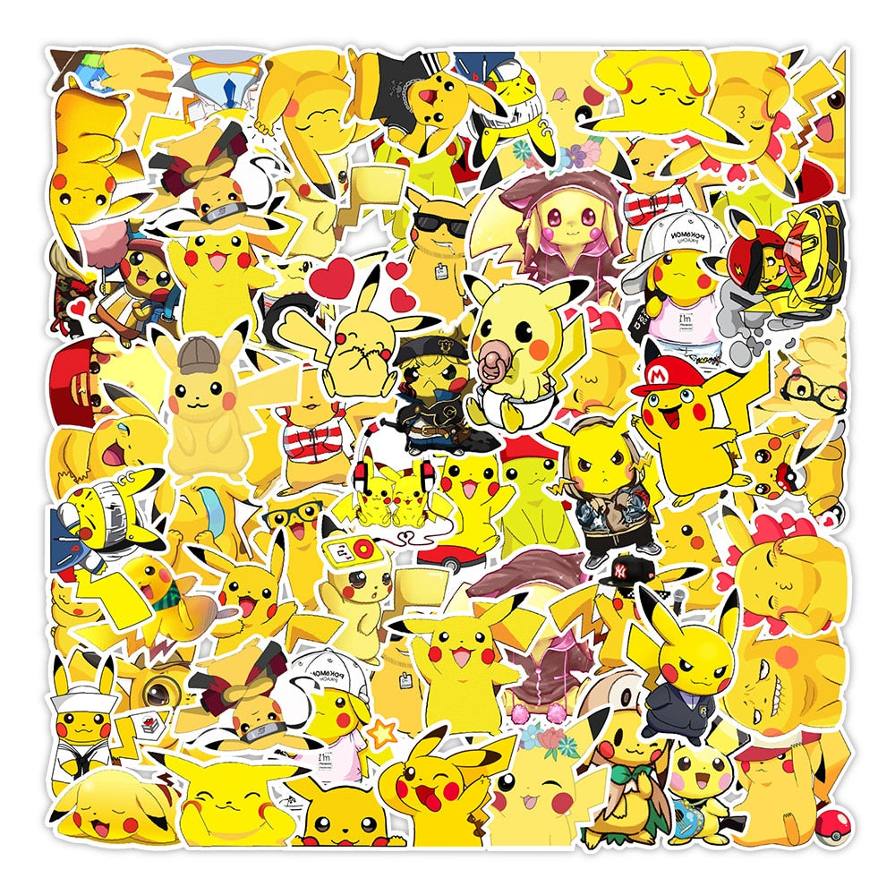 Pikachu Variety Stickers 50ct