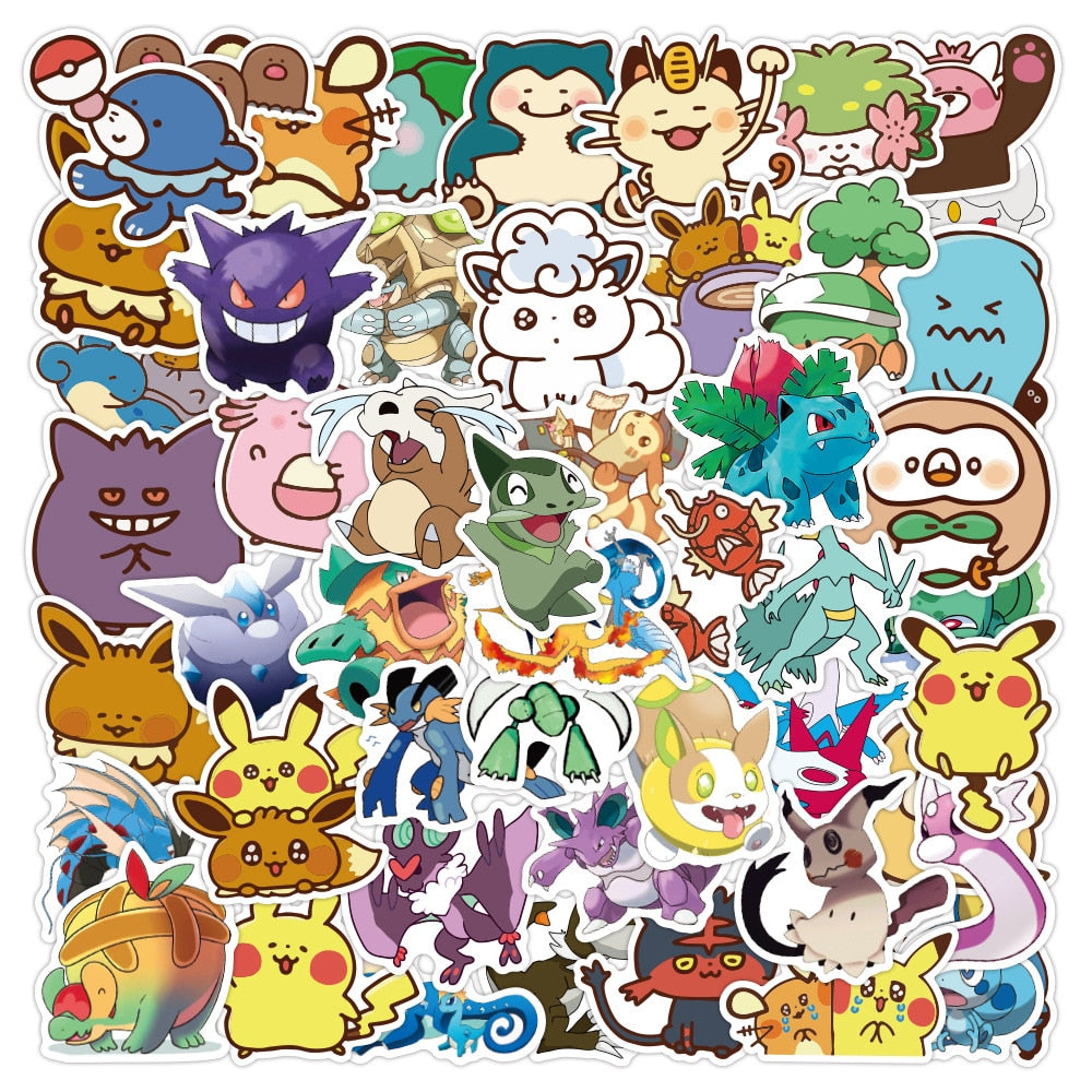 Pokemon Derpy Stickers 50ct