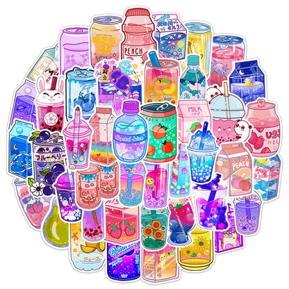 Aesthetic Drink Variety Stickers 50ct