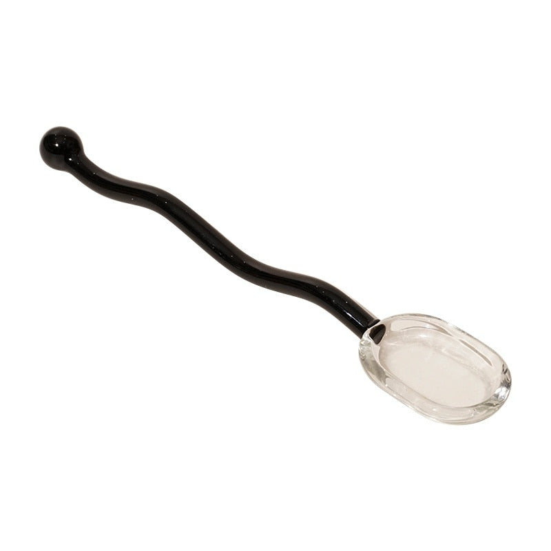 Squiggly Glass Stirring Spoon