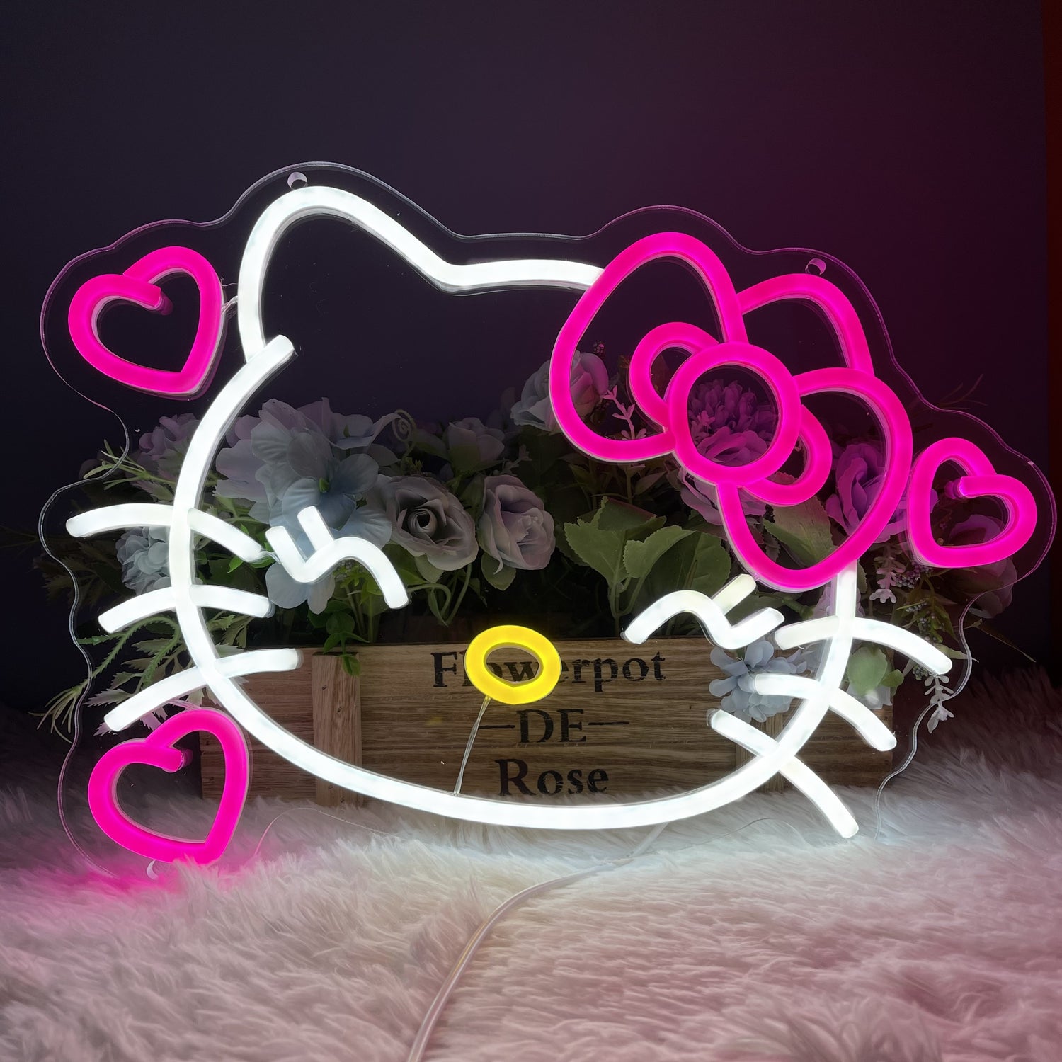 Happy Hello Kitty Neon Sign