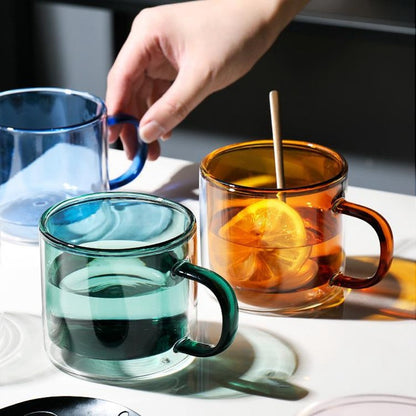 Transparent Colorful Glass Cups