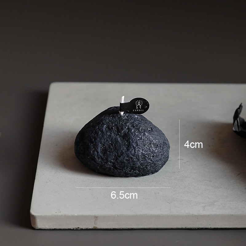 Mini Black Stone Candle
