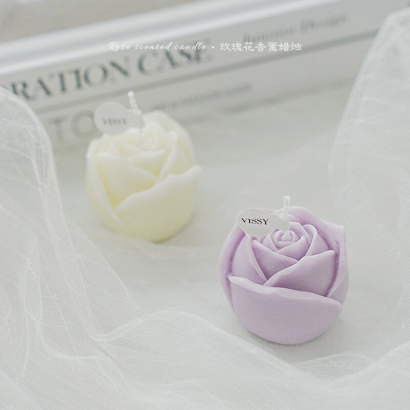 Small Rose Flower Candle