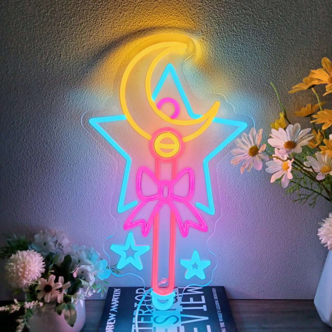 Magical Girl Wand Neon Sign