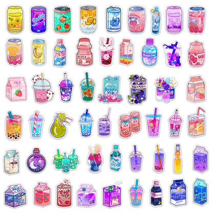 Aesthetic Drink Variety Stickers 50ct