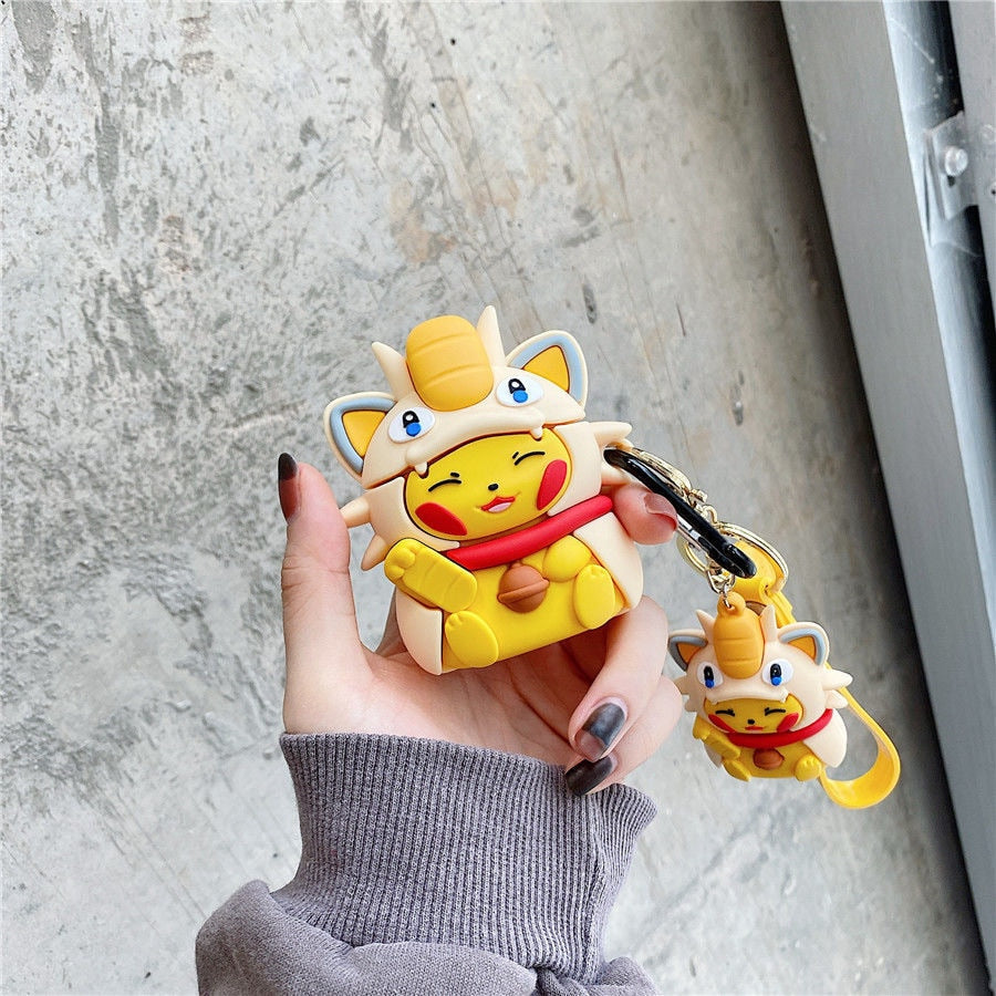 Lucky Pikachu Meowth Airpods Case
