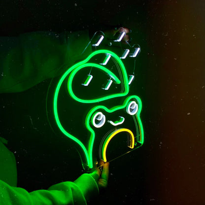 Rainy Frog Neon Sign