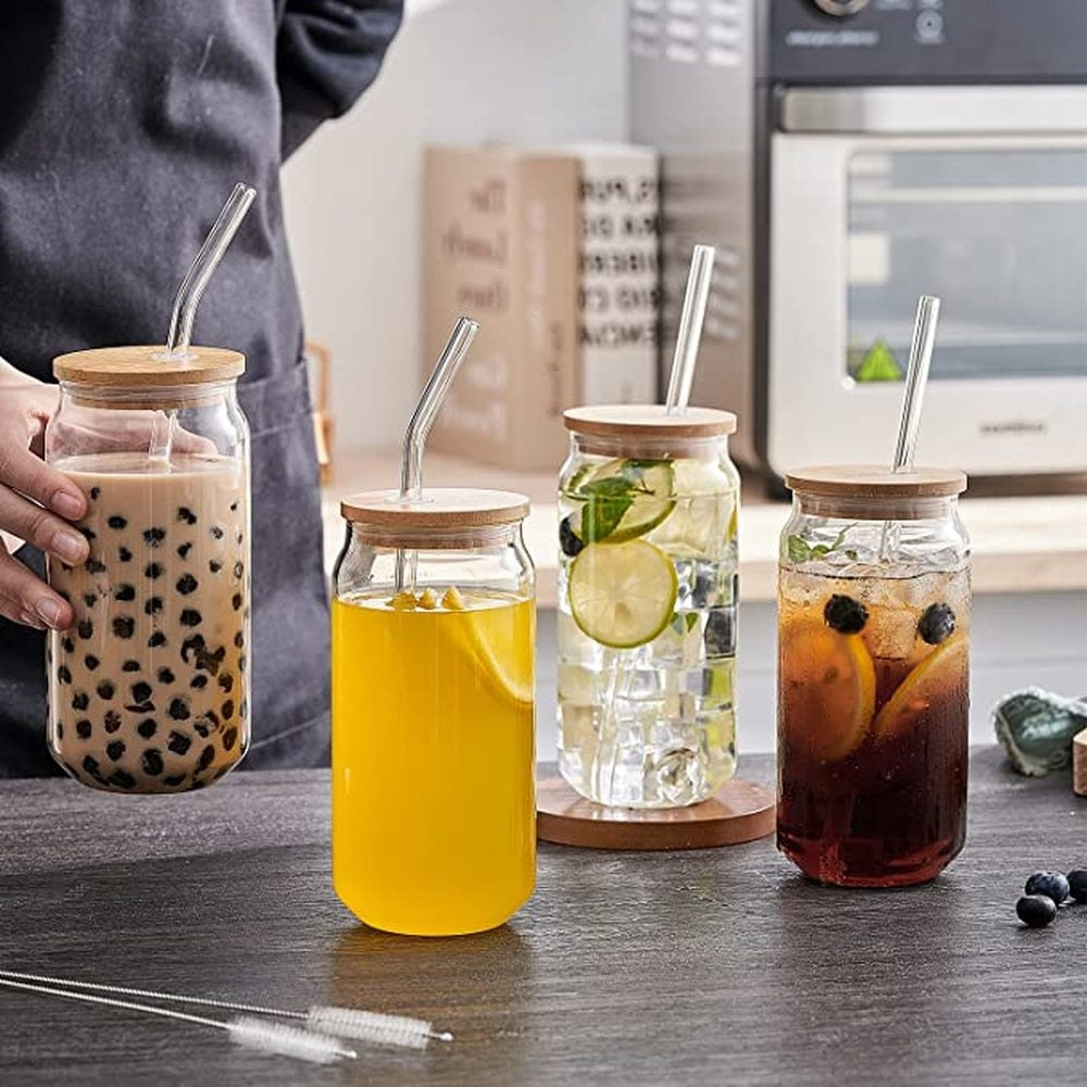 Soda Can Glasses with Lid/Straw