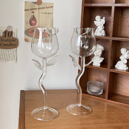 Rose Shaped Wine Glasses