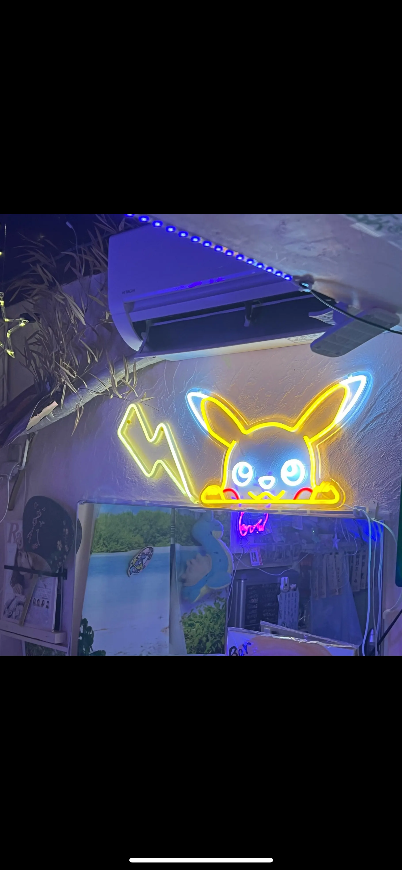 Peeking Pikachu Neon Sign
