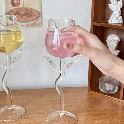 Flower Shaped Drinking Glasses, Flower Shape Wine Glass