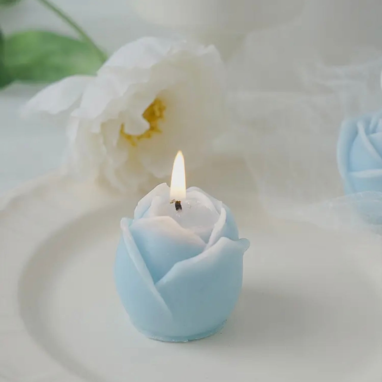 Small Rose Flower Candle
